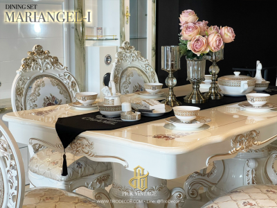 upscalediningroom fancydiningroom elegantdiningroom elegantdiningroom luxuriousdiningroom louisdiningroom antiquediningroom classicdiningroom vintagediningroom โต๊ะอาหารคลาสสิค โต๊ะอาหารหรู เฟอร์นิเจอร์สไตล์หลุยส์ เฟอร์นิเจอร์วินเทจ marblediningset โต๊ะอาหารสไตล์ฝรั่งเศส 