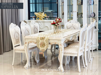 upscalediningtable fancydiningtable elegantdiningtable elegantdiningtable luxuriousdiningtable louisdiningtable antiquediningtable classicdiningtable vintagediningtable โต๊ะอาหารท็อปหิน โต๊ะอาหารหลุยส์ เฟอร์นิเจอร์หลุยส์ เฟอร์นิเจอร์สไตล์วินเทจ แต่งห้องอาหารหรู โต๊ะอาหารสไตล์ยุโรป โต๊ะอาหารวินเทจ