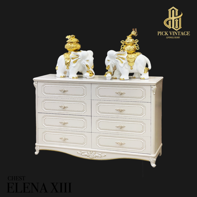 ELENA-XIII CHEST ตู้อเนกประสงค์วินเทจ 8ลิ้นชัก รุ่น เอลเลน่า-8