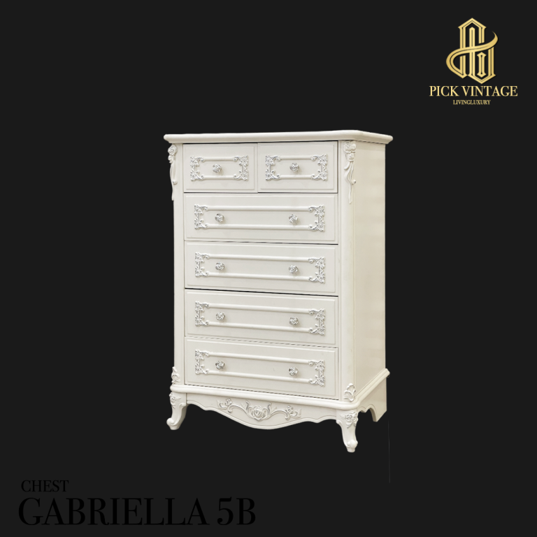 GABRIELLA 5B CHEST ตู้ลิ้นชักวินเทจ 5ชั้น 6ลิ้นชัก รุ่น กาเบรียลลา