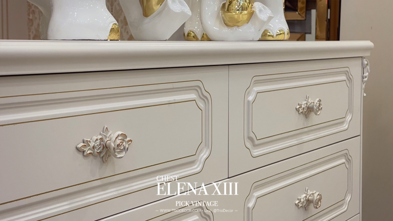 ELENA-XIII CHEST ตู้อเนกประสงค์วินเทจ 8ลิ้นชัก รุ่น เอลเลน่า-8