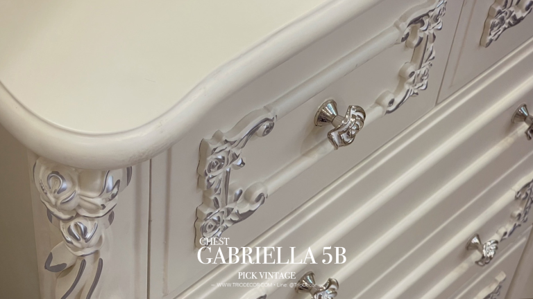 GABRIELLA 5B CHEST ตู้ลิ้นชักวินเทจ 5ชั้น 6ลิ้นชัก รุ่น กาเบรียลลา