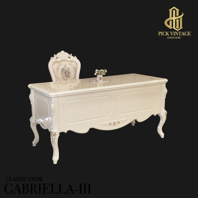 โต๊ะทำงานสไตล์คลาสสิค สวยๆ โต๊ะทำงานวินเทจ โต๊ะทำงานหลุยส์