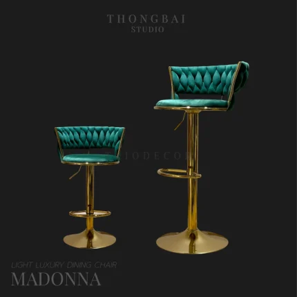 MADONNA : Luxurious bar chair เก้าอี้บาร์สีเขียว รุ่น มาดอนน่า