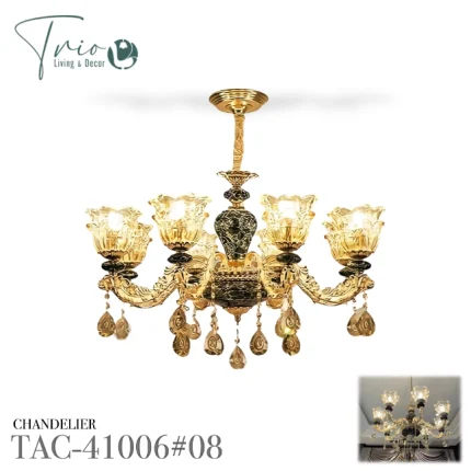 TAC-41006#08-CHANDELIER-โคมไฟหลุยส์-ระย้า-8ช่อ-80cm-01 TAC-41006 โคมไฟหลุยส์ ระย้า