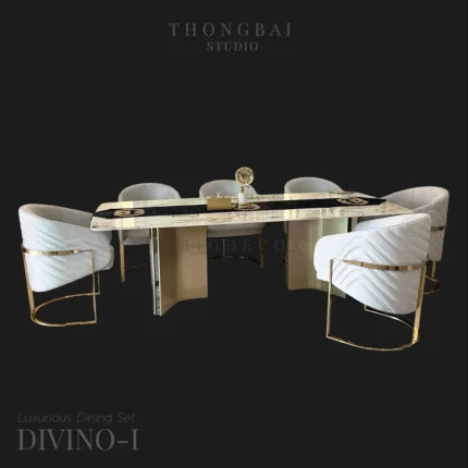 DIVINO I Luxurious Italian Dining Set ชุดโต๊ะอาหาร 6ที่นั่ง 240cm เกรดพรีเมี่ยม รุ่น ดีวิโน 1