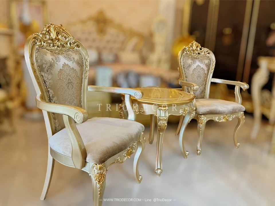 SABRINA Classic Coffee Set ชุดโต๊ะน้ำชาสไตล์หลุยส์ รุ่น ซาบริน่า
