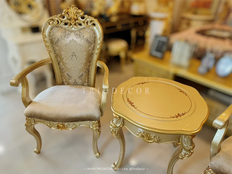 SABRINA Classic Coffee Set ชุดโต๊ะน้ำชาสไตล์หลุยส์ รุ่น ซาบริน่า