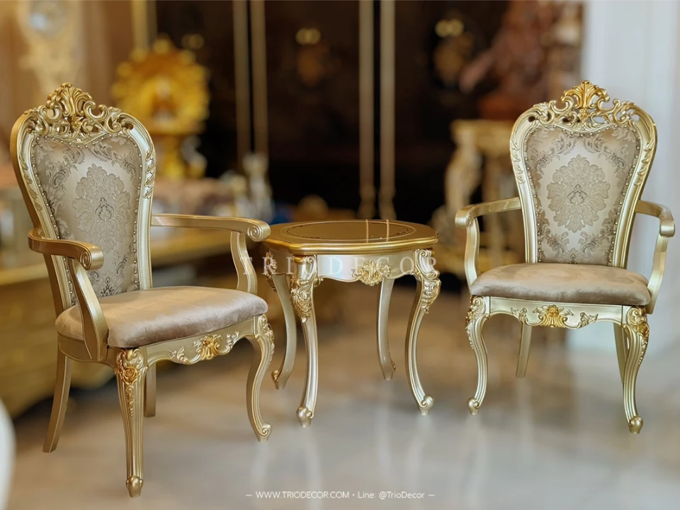 SABRINA Classic Coffee Set ชุดโต๊ะน้ำชาสไตล์หลุยส์ รุ่น ซาบริน่า
